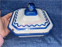 1950s Klafrestrom Swedish cast iron casserole dish