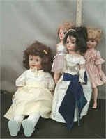 Box-4 Jointed Uneeda/ Others Dolls, Various Sizes