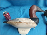Gill Gray 2004 Redhead Decoy with stand signed