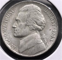 1943 P CH BU JEFEFRSON NICKEL