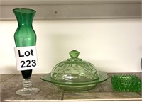 Vintage Green Glassware