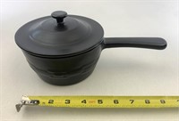 Longaberger Flameware Black covered pot