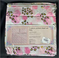 Lulu & Coco 3pc Full Size Leopard Bubble Sheet Set