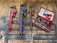 Lot of Assorted Pipe Wrenches/Pipe Cutting Tools