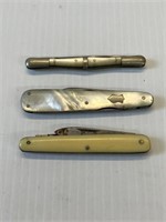 3 Vintage Pen Knives