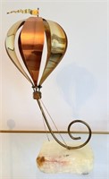 Vintage Signed Hot Air Balloon on Onyx Base