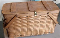 Vintage Wov-N-Wood Picnic Basket Jerry Will