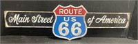 US Route 66 Main Street of America Replica Sign.