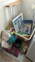 Drying Rack, Towels, Laundry Basket, Carolyn