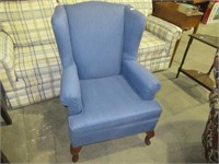 Light Blue Wing Back Chair