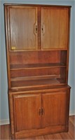 Bookcase with double door base & top with