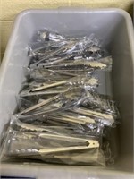 Lot of 31- 10" Stainless Salad Tongs