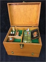 Wood Trinket Box with Small Treasures