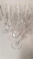 Set of 11 Champagne Flutes