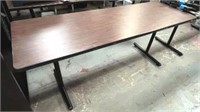 8' X  24" MAHOGANY TRAINING TABLE