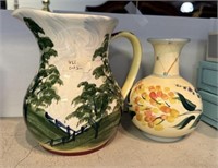 Gail Pittman Ceramic Pitcher and Vase