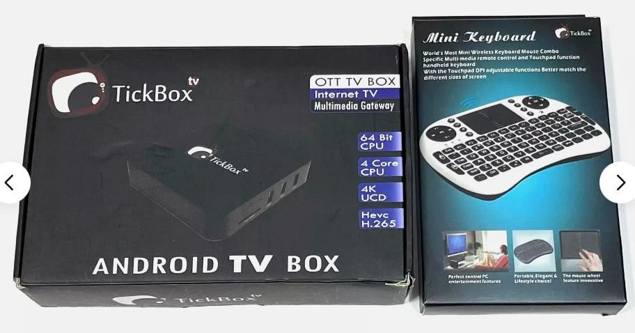 TickBox TV Media Streamer Android TV Box, Keyboard