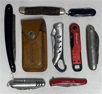 (T) Lot of 9 Pocket Knives, brands incl. Craftsman