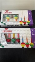 2 boxes of Christmas bubble lights set