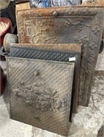 Group of Antique Iron Fireplace Covers