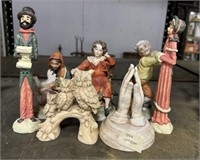 Collection of Ceramic Hand Painted Figurines
