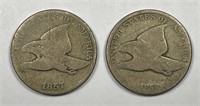 1857 & 1858 Flying Eagle Cent Pair