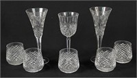 Mixed Group of Eight Waterford Crystal Glasses