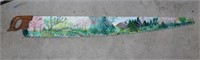 Antique Painted Long Saw