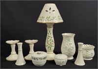 Group of Lenox & Belleek, Vase, Candlesticks, Etc
