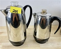 Two Vintage Percolators