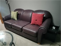 3 Cushion Faux Leather Sofa