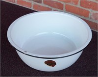 Vintage LISK Flintstone Enamelware Wash Basin 18"