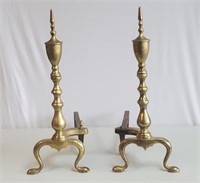Pr Fireplace Andirons Colonial Style
