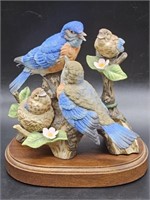 Vintage Daito Bluebird Family Figurine from Japan