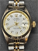 Rolex* Oyster Quartz w/ Diamond Watch