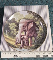 1989 Endangered Asian Elephant Collectible Plate