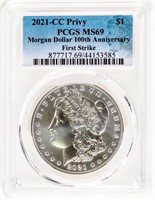 Coin 2021-CC  Morgan Silver Dollar PCGS MS69