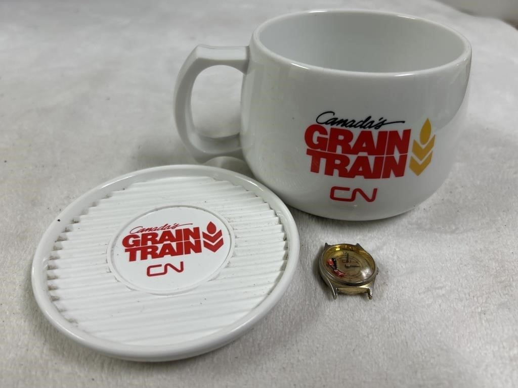 Canada's Grain Train CN Railway Cup with Coaster