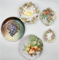 HAND PAINTED LIMOGES, BAVARIA & MORE DISHES