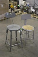 (2) Metal Stools/Chairs