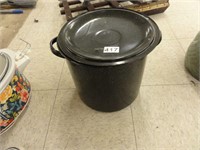 stock pot with assorted kitchen utensils