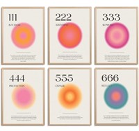 18 pcs Aura Angel Numbers Poster Sets of 6 for