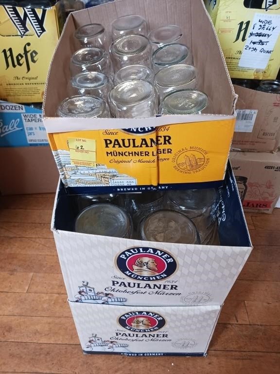 2 - LARGE BOXES OF MISC CANNING JARS