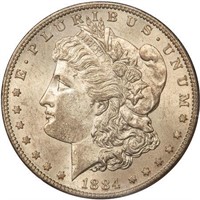 $1 1884-S PCGS AU58+ CAC