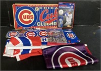 (LM) Chicago Cubs memorabilia signs flags dvd and