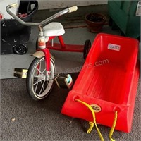 Tricycle and Children’s Sled