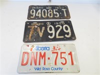 1950, 57 and Alberta license plates