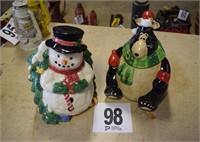 (2) Christmas Cookie Jars