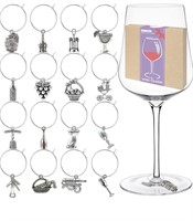 PACK WITH 36 WINE GLASS CHARM