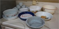 Kitchen bowls and assorted cookware